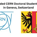 CERN logo on left and Geneva logo on the right side top heading Scholarships for Foreign students and fully funded at the bottom